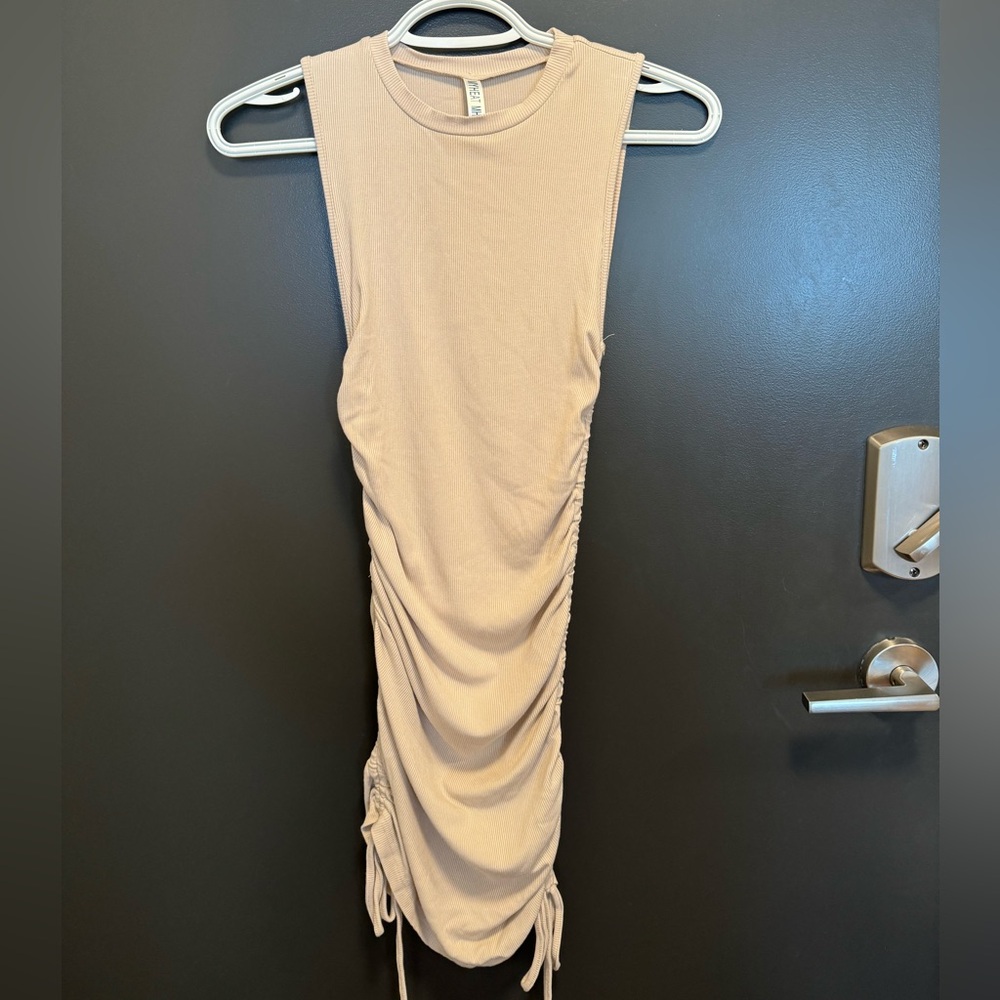 MYHEAT MH Brand Beige Scrunch Dress - Sz S